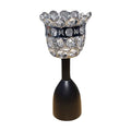 Silver Crystal Candle Stand {Medium Size}
