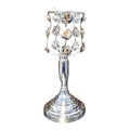 Silver-finished candle holder