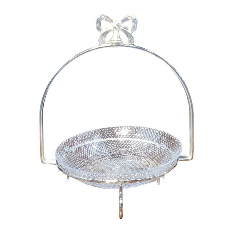 Silver Plater With Glazed Plate