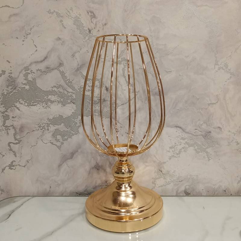 Tan Oval Candle Stand