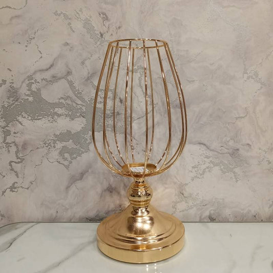 Tan Oval Candle Stand