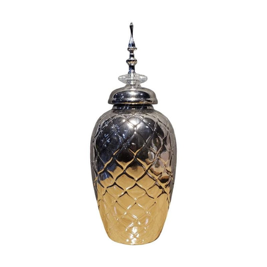 Bronze, White & Silver Ceramic Candy
