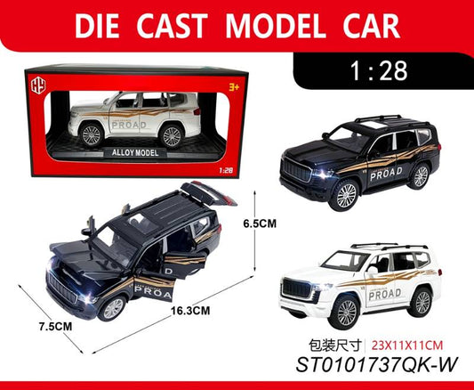 1:28 Die Cast Car With Light And Sound W/Box, Flat Packing