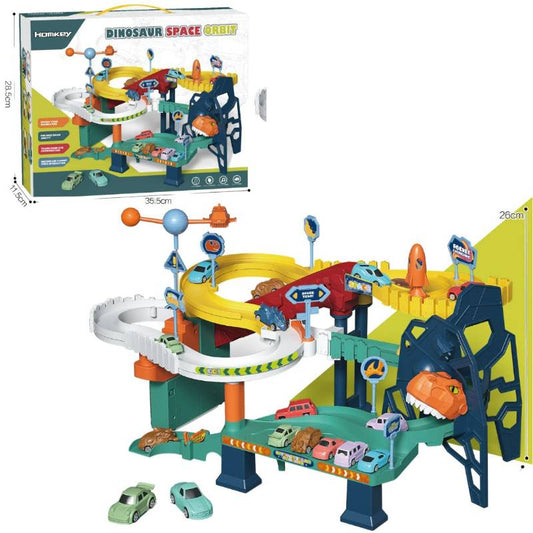 Dinosaur City Orbit Dinosaur Volcano Eruption Adventure Set,With Light Sound,P.Bx