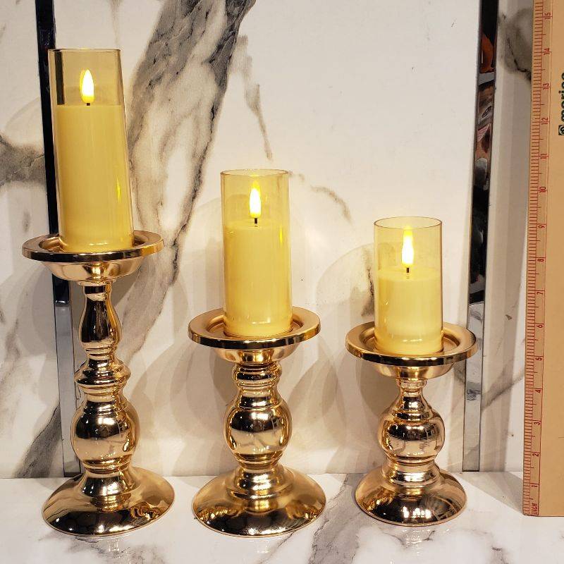 Metal Candle Stand 3 Pcs Set