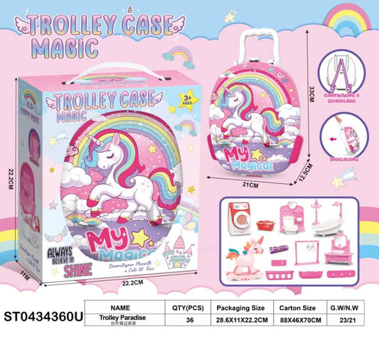 Magic Trolley Case House Set